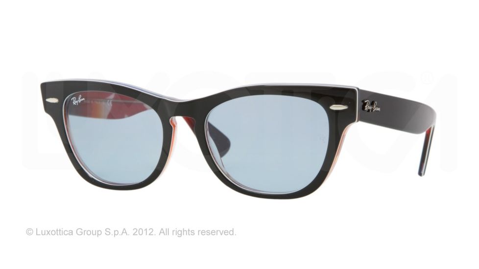 Ray-Ban LARAMIE RB4169 Progressive Prescription Sunglasses RB4169-107862-53 - Lens Diameter 53 mm, Frame Color Top Black on Blue