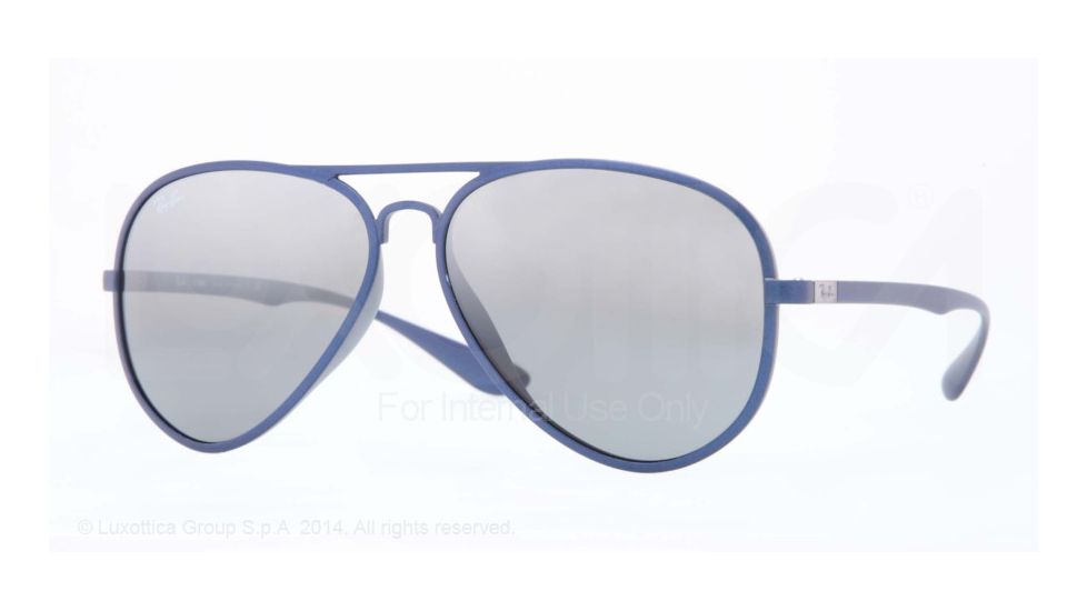 Ray-Ban LITEFORCE F RB4180F Sunglasses 601588-59 - Blue Frame, Grey Mirror Silver Gradient Lenses