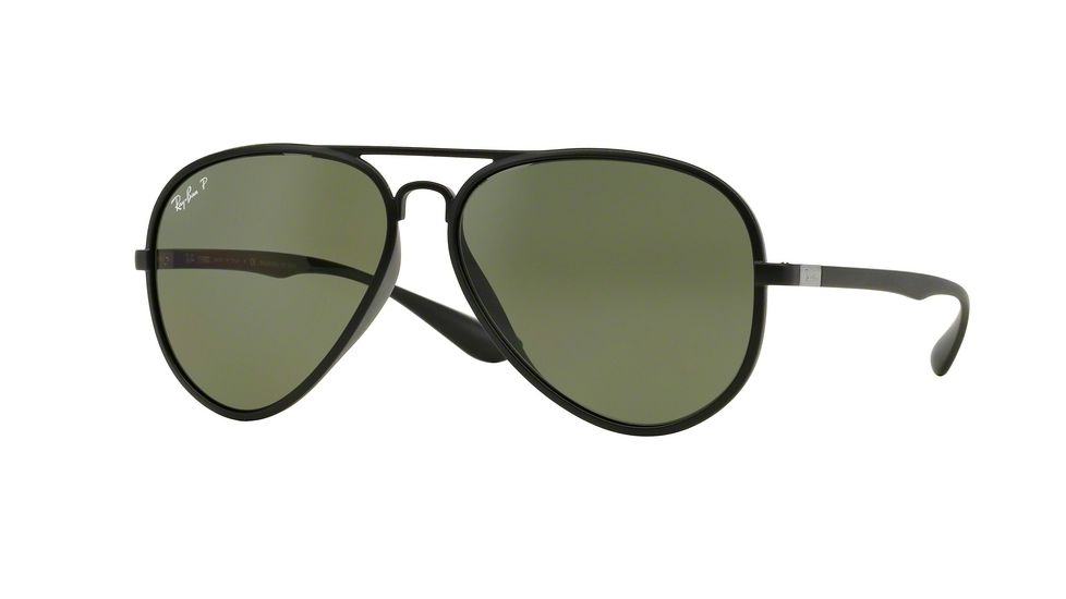 Ray-Ban LITEFORCE F RB4180F Sunglasses 601S9A-59 - Matte Black Frame, Polar Green Lenses