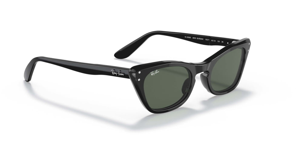 Ray-Ban Miss Burbank RJ9099S Sunglasses, Dark Green Lenses, Black, 43, RJ9099S-100-71-43