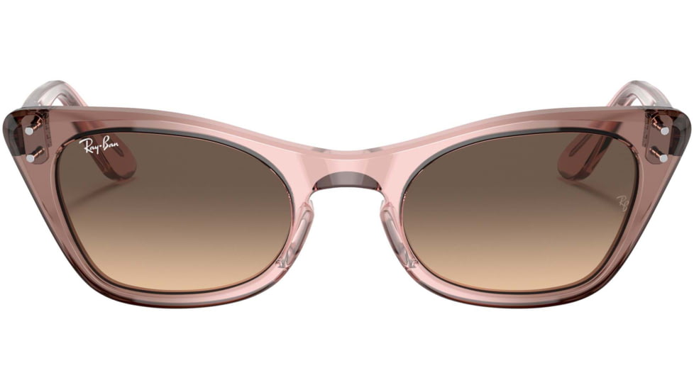Ray-Ban Miss Burbank RJ9099S Sunglasses, Light Yellow Gradient Grey Lenses, Brown Gradient Rose, 43, RJ9099S-71062Q-43