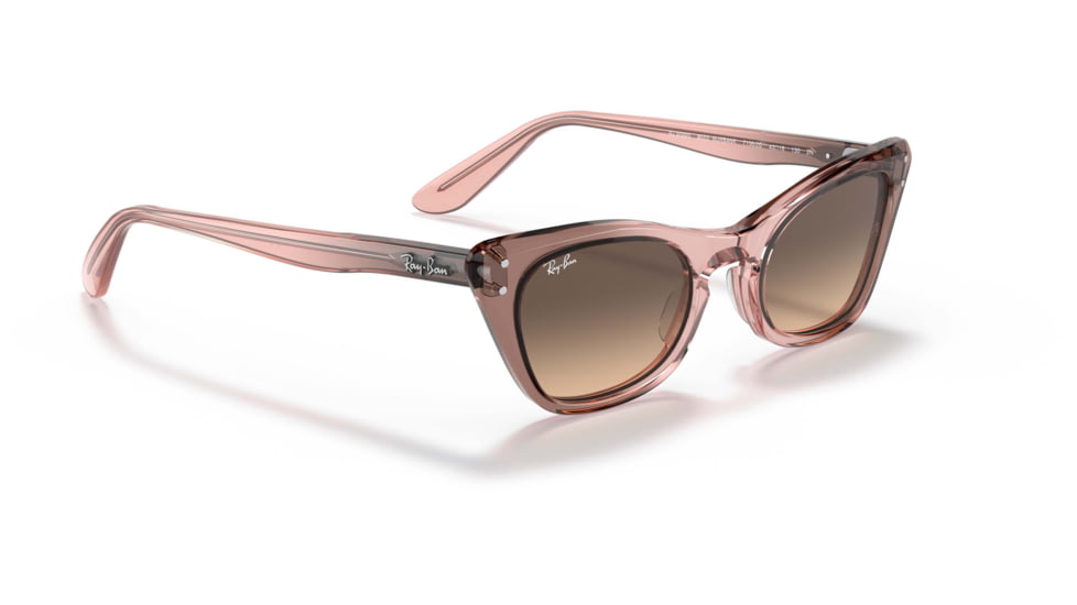 Ray-Ban Miss Burbank RJ9099S Sunglasses, Light Yellow Gradient Grey Lenses, Brown Gradient Rose, 43, RJ9099S-71062Q-43