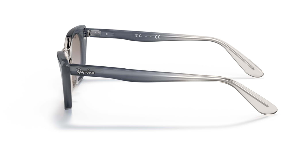 Ray-Ban Miss Burbank RJ9099S Sunglasses, Lilac Gradient Grey Lenses, Transparent Blue, 43, RJ9099S-71054Q-43