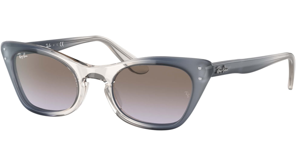 Ray-Ban Miss Burbank RJ9099S Sunglasses, Lilac Gradient Grey Lenses, Transparent Blue, 43, RJ9099S-71054Q-43