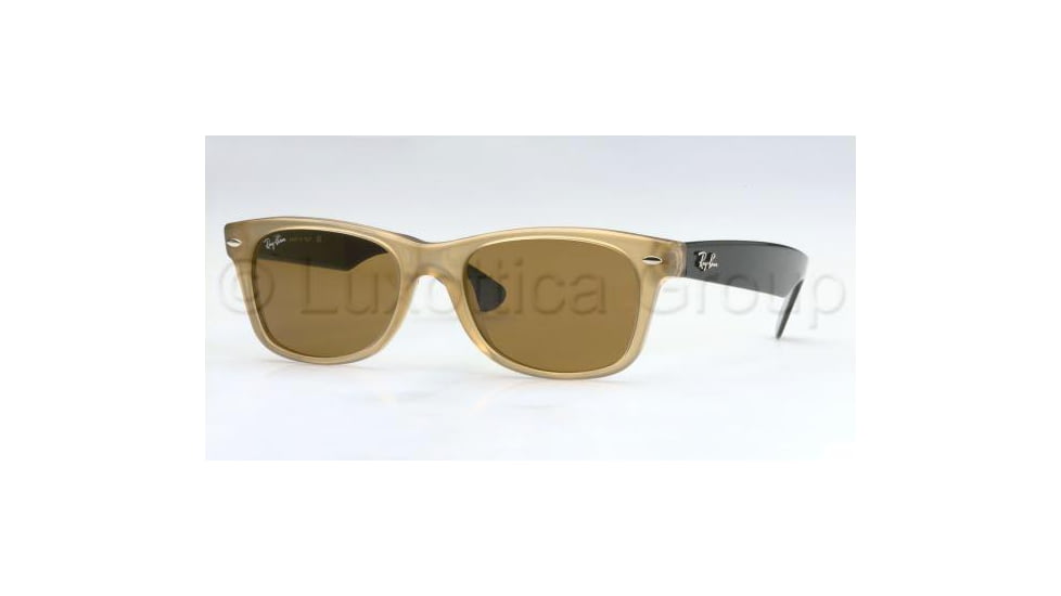 Ray-Ban New Wayfarer Prescription Sunglasses RB2132 RB2132-945-5218 - Lens Diameter: 52 mm, Frame Color: Honey