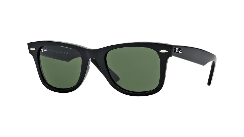 Ray-Ban Original Wayfarer Sunglasses, Black Crystal Green 901-4722
