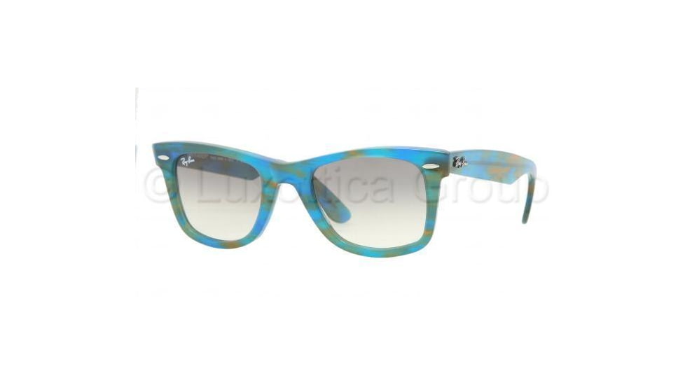 Ray-Ban Original Wayfarer RB2140 Sunglasses with No-Line Progressive Rx Prescription Lenses RB2140-104232-5022 - Lens Diameter: 50 mm, Frame Color: Azure / Rule Yellow