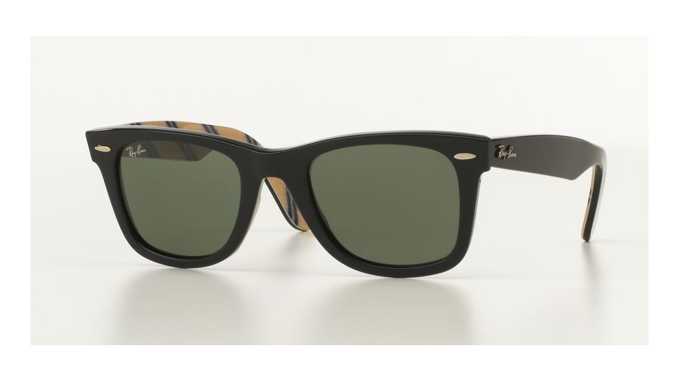 Ray-Ban Original Wayfarer RB2140 Sunglasses with No-Line Progressive Rx Prescription Lenses RB2140-1074-5022 - Frame Color: Black Grey, Lens Diameter: 50 mm