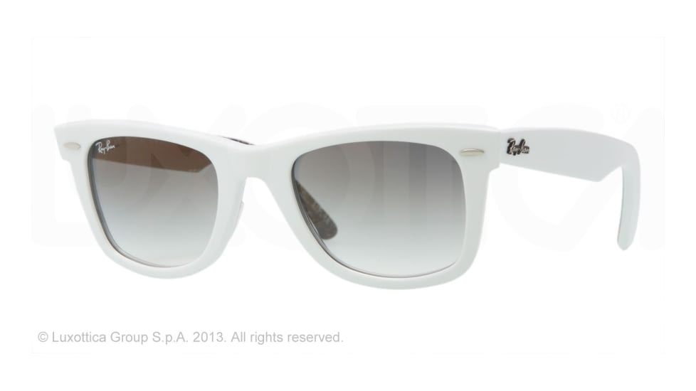 Ray-Ban Original Wayfarer RB2140 Sunglasses with No-Line Progressive Rx Prescription Lenses RB2140-108732-50 - Lens Diameter 50 mm, Lens Diameter 50 mm, Frame Color Top White on Texture