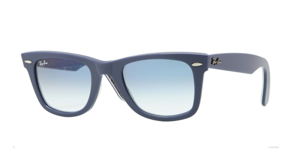 Ray-Ban Original Wayfarer RB2140 Sunglasses with No-Line Progressive Rx Prescription Lenses RB2140-10923F-50 - Lens Diameter 50 mm, Frame Color Top Blue On Texture Typedelic