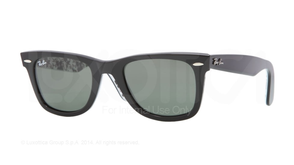 Ray-Ban Original Wayfarer RB2140 Sunglasses with No-Line Progressive Rx Prescription Lenses RB2140-1129-50 - Lens Diameter 50 mm, Frame Color Black