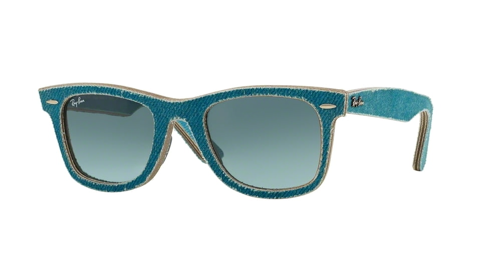 Ray-Ban Original Wayfarer RB2140 Sunglasses with No-Line Progressive Rx Prescription Lenses RB2140-11644M-50 - Lens Diameter 50 mm, Frame Color Jeans Azure