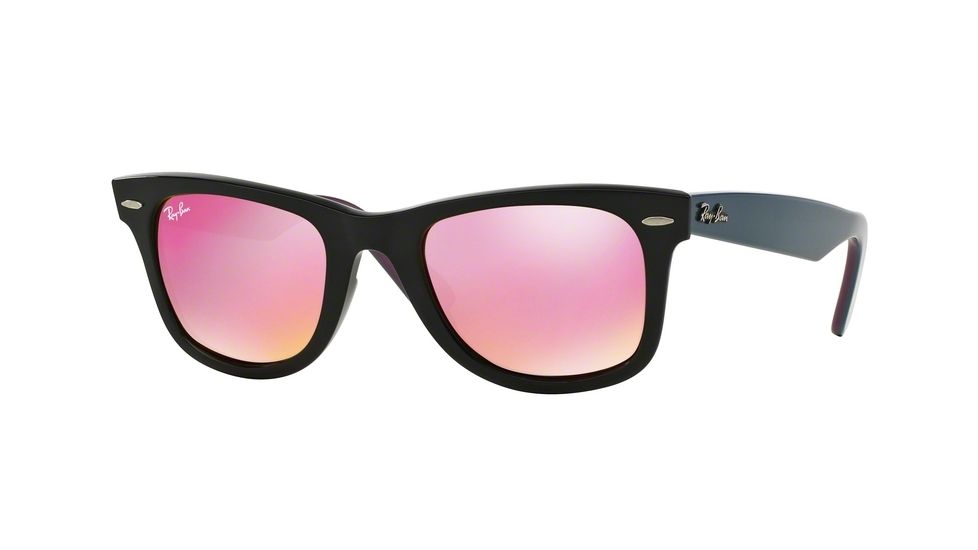 Ray-Ban Original Wayfarer RB2140 Sunglasses with No-Line Progressive Rx Prescription Lenses RB2140-11744T-50 - Lens Diameter 50 mm, Frame Color Black