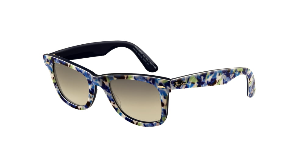 Ray-Ban RB2140 Progressive Sunglasses - Top Flow. Blue-Whi. On Blue Frame / 50 mm Prescription Lenses, 102132-5022