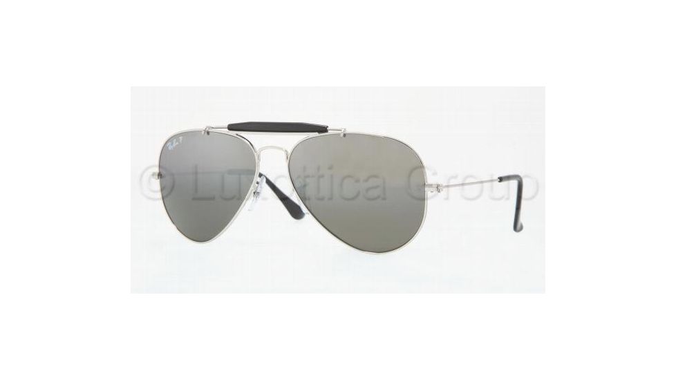 Ray-Ban Outdoorsman II Rainbow Sunglasses RB3407 003/K3-5514 - Shiny Silver Cr.polar Gray Mirror Silver