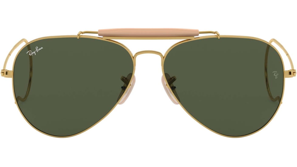 Ray-Ban Outdoorsman Sunglasses, Arista Frame, Crystal Green Lens, 58, L0216-5814
