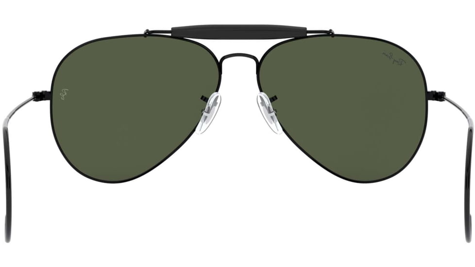 Ray-Ban Outdoorsman Sunglasses, Black Frame, Crystal Green Lens, 58, L9500-5814