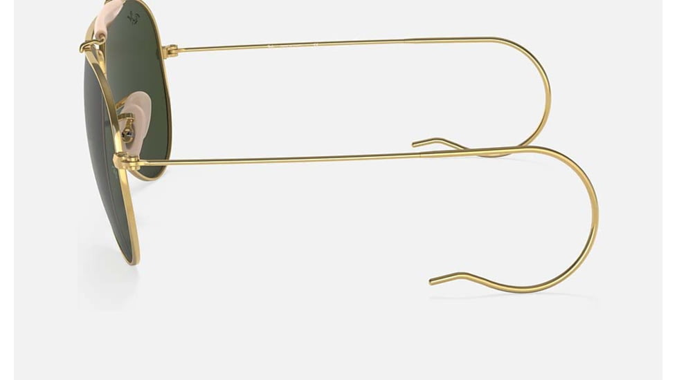Ray-Ban Outdoorsman Sunglasses, Gold Frame, G-15 Green Lens, 58, RB3030-W3402-58