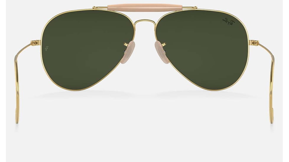 Ray-Ban Outdoorsman Sunglasses, Gold Frame, G-15 Green Lens, 58, RB3030-W3402-58