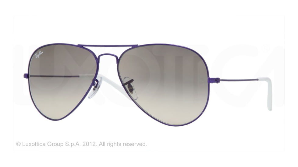 Ray-Ban RB 3025 Sunglasses, Metal Violet Matte Frame / Crystal Gray Gradient 58 mm Lenses, 087-32-5814