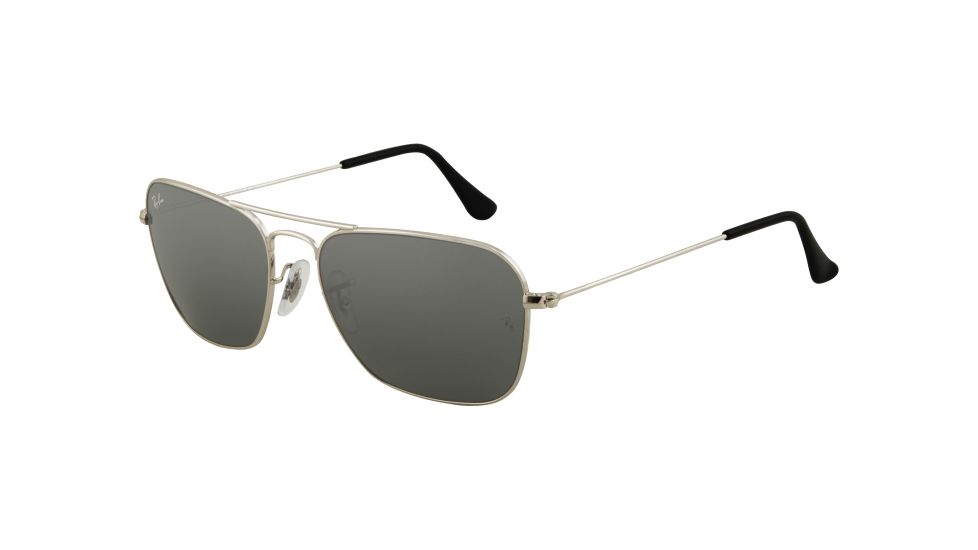 Ray-Ban RB 3136 Sunglasses, Silver Frame / Crystal Mirror Silver-Black 55 mm Lenses, 003-40-5515
