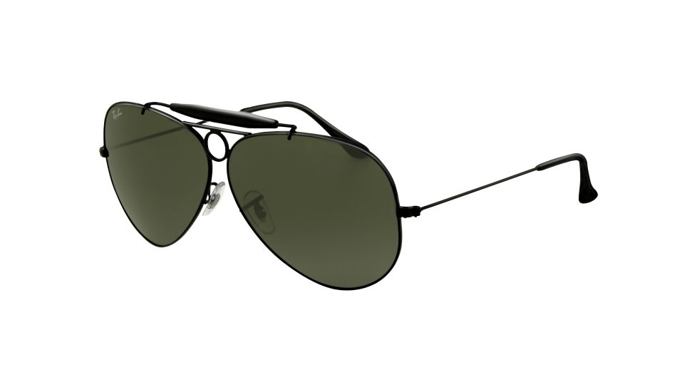 Ray-Ban RB 3138 Sunglasses Styles - Black Frame / Crystal Green 58 mm Lenses, 002-5809