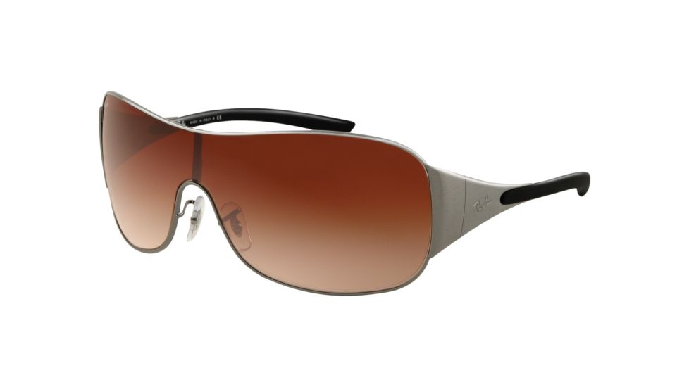 Ray-Ban RB 3321 Sunglasses Styles - Gunmetal Striped Frame / Brown Gradient Lenses, 041-13-0133