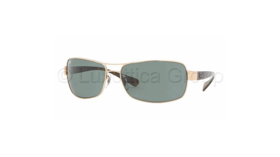 Ray-Ban RB 3379 Sunglasses Styles - Arista Frame / Crystal Green Lenses, 001-6415