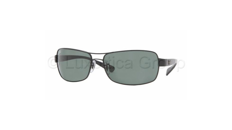 Ray-Ban RB 3379 Sunglasses Styles - Black Frame / Crystal Green Lenses, 002-6415