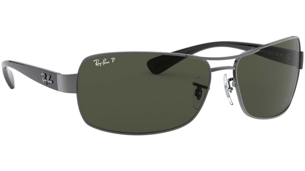 Ray-Ban RB 3379 Sunglasses Styles - Gunmetal Frame / Crystal Green Polarized Lenses, 004-58-6415