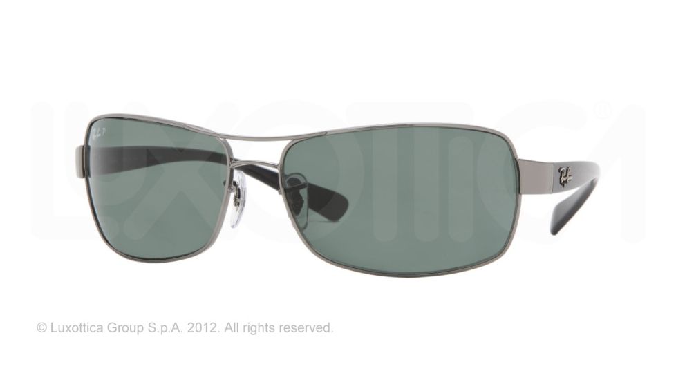Ray-Ban RB 3379 Sunglasses Styles - Gunmetal Frame / Crystal Green Polarized Lenses, 004-58-6415
