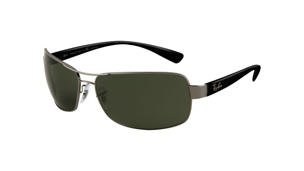 Ray-Ban RB 3379 Sunglasses Styles - Gunmetal Frame / Crystal Green Polarized Lenses, 004-58-6415