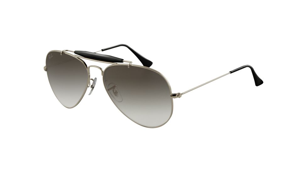 Ray-Ban RB 3407 Sunglasses, Silver Frame / Crystal Gray Gradient 55 mm Lenses, 003-32-5514