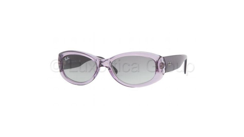 Ray-Ban RB4135 Single Vision Prescription Sunglasses RB4135-741-11-5017 - Lens Diameter 50 mm, Frame Color Shiny Violet Transparent