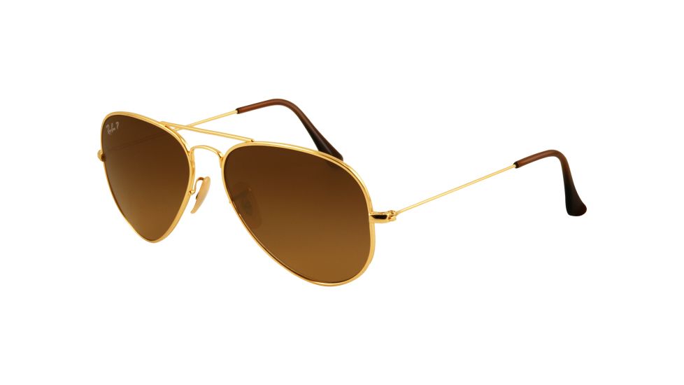 Ray-Ban RB 8041 Sunglasses, Shiny Gold Frame / Polarized Brown Gradient 55 mm Lenses, 001-M2-5514
