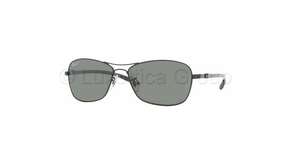 Ray-Ban RB 8302 Sunglasses Styles - Black Frame / Polarized Cyrtal Green Lenses, 002-N5-5815