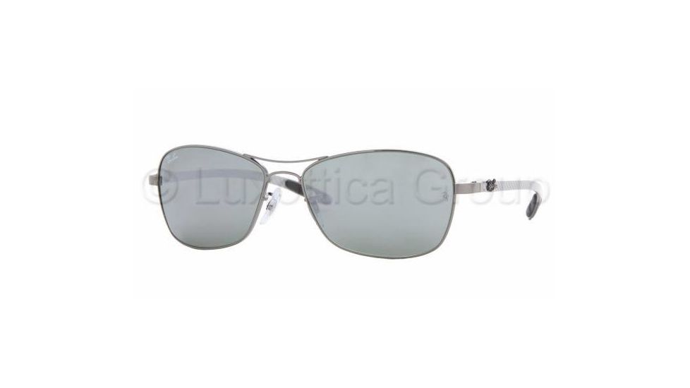 Ray-Ban RB 8302 Sunglasses Styles - Gunmetal Frame / Crystal Mirror Silver-Black Lenses, 004-40-5815