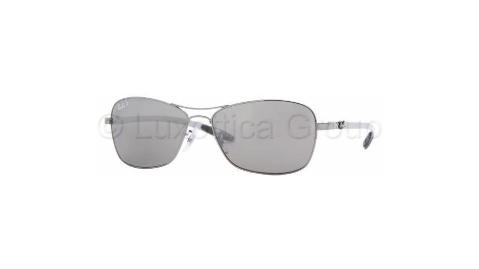 Ray-Ban RB 8302 Sunglasses Styles - Gunmetal Frame / Polarized Cry. Gray Mirror Silver Grad. Lenses, 004-N8-5815