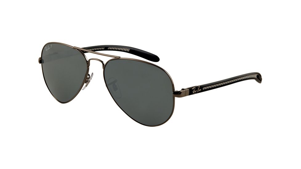 Ray-Ban RB 8307 Sunglasses, Gunmetal Frame / Cry. Polarized Gray Mir Silver Gr Lenses, 004-N8-5814