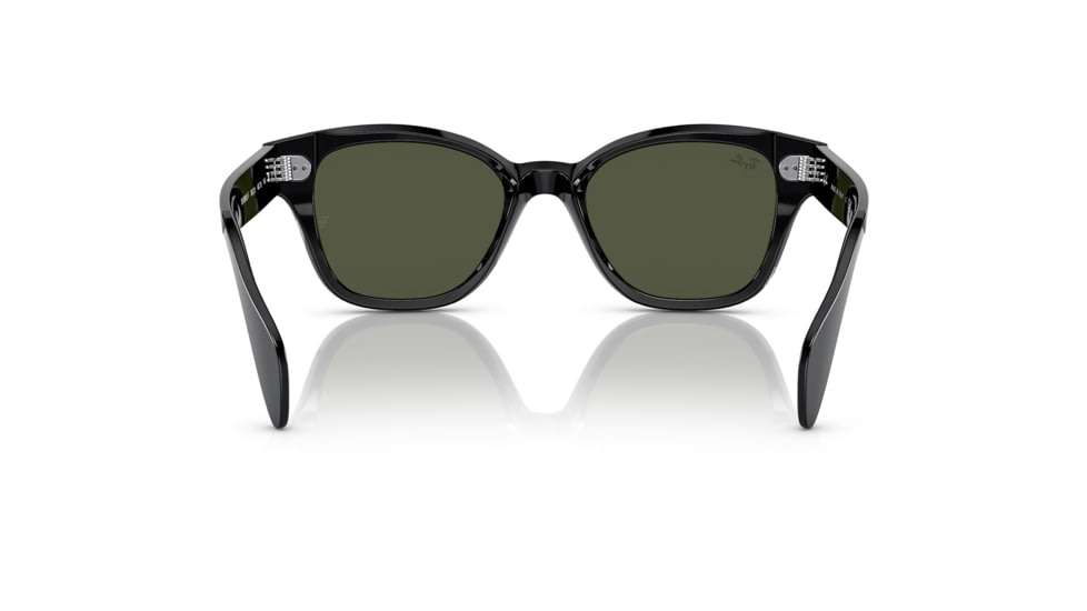 Ray-Ban RB0880SF Sunglasses, Black Frame, Green Lens, Asian Fit, 53, RB0880SF-901-31-53