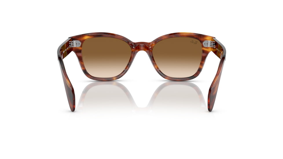 Ray-Ban RB0880SF Sunglasses, Striped Havana Frame, Clear Gradient Brown Lens, Asian Fit, 53, RB0880SF-954-51-53
