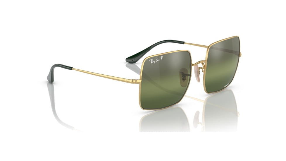 Ray-Ban RB1971 Square Sunglasses - Womens, Arista Frame, Green Mirror Polarized Lens, 54, RB1971-001-G4-54