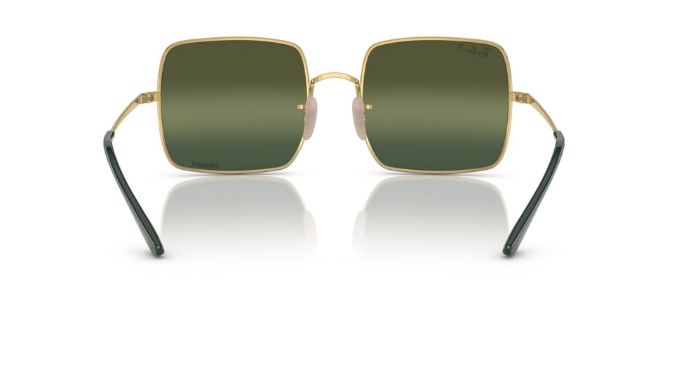 Ray-Ban RB1971 Square Sunglasses - Womens, Arista Frame, Green Mirror Polarized Lens, 54, RB1971-001-G4-54