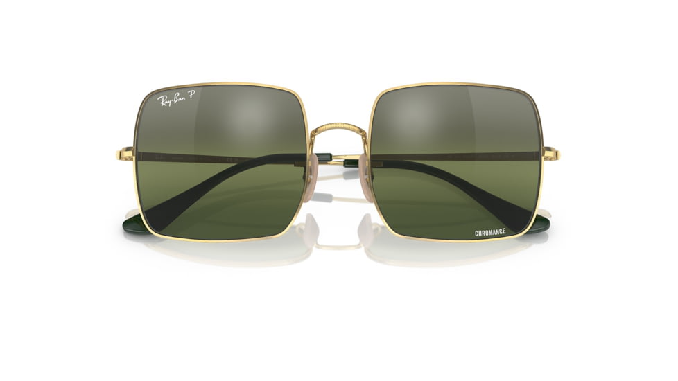 Ray-Ban RB1971 Square Sunglasses - Womens, Arista Frame, Green Mirror Polarized Lens, 54, RB1971-001-G4-54