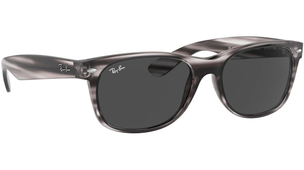 Ray-Ban RB2132 New Wayfarer Sunglasses, Striped Grey Havana, 52, RB2132-6430B1-52