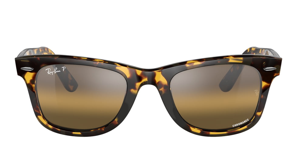 Ray-Ban RB2140 Original Wayfarer Sunglasses, Yellow Havana Frame, Silver/Brown Chromance Lens, Polarized, 50, RB2140-1332G5-50