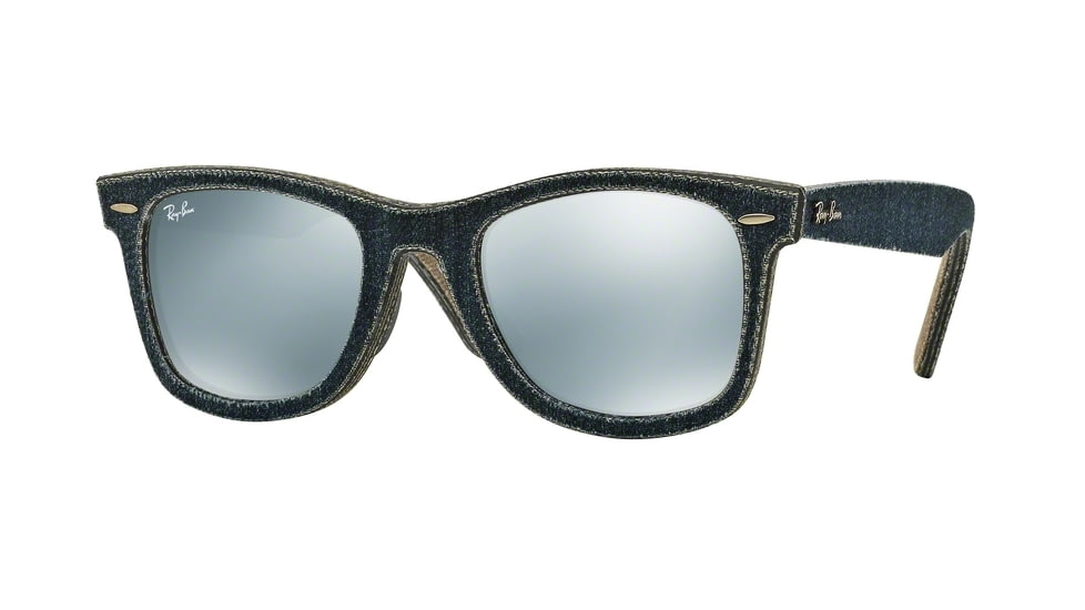 Ray-Ban RB2140F Single Vision Prescription Sunglasses RB2140F-119430-52 - Lens Diameter 52 mm, Frame Color Jeans Blue/jeans Green Brown