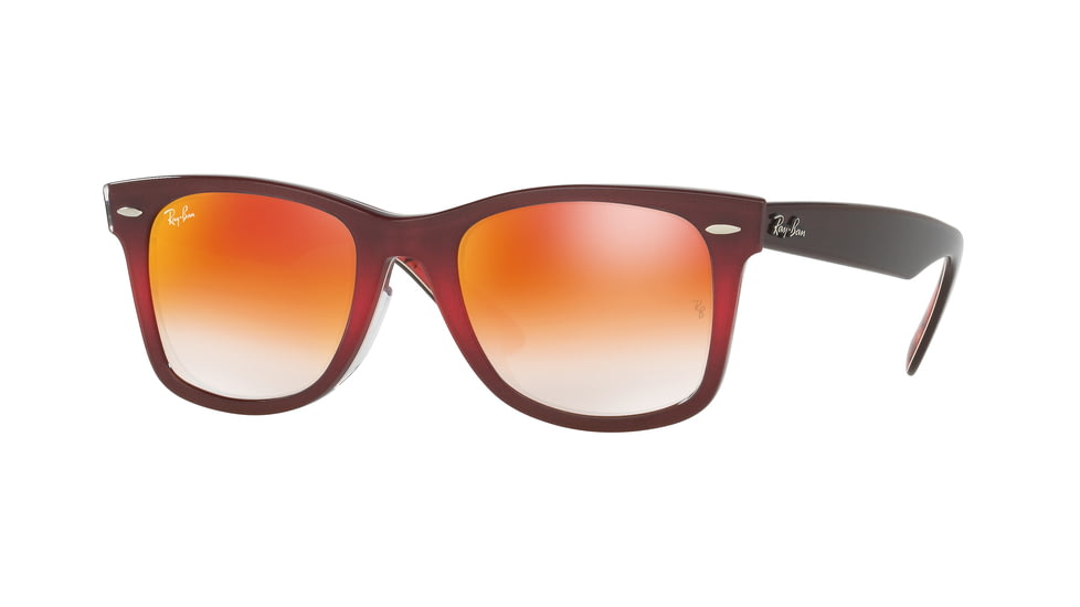 Ray-Ban RB2140F Single Vision Prescription Sunglasses RB2140F-12004W-52 - Lens Diameter 52 mm, Frame Color Top Grad Pink On Brown