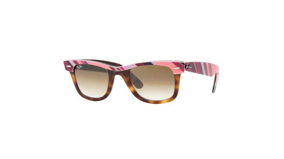 Ray Ban RB2143 #102651 - Top Text. Str. Pink. Vio On Hav Frame, Crystal Brown Gr. Lenses