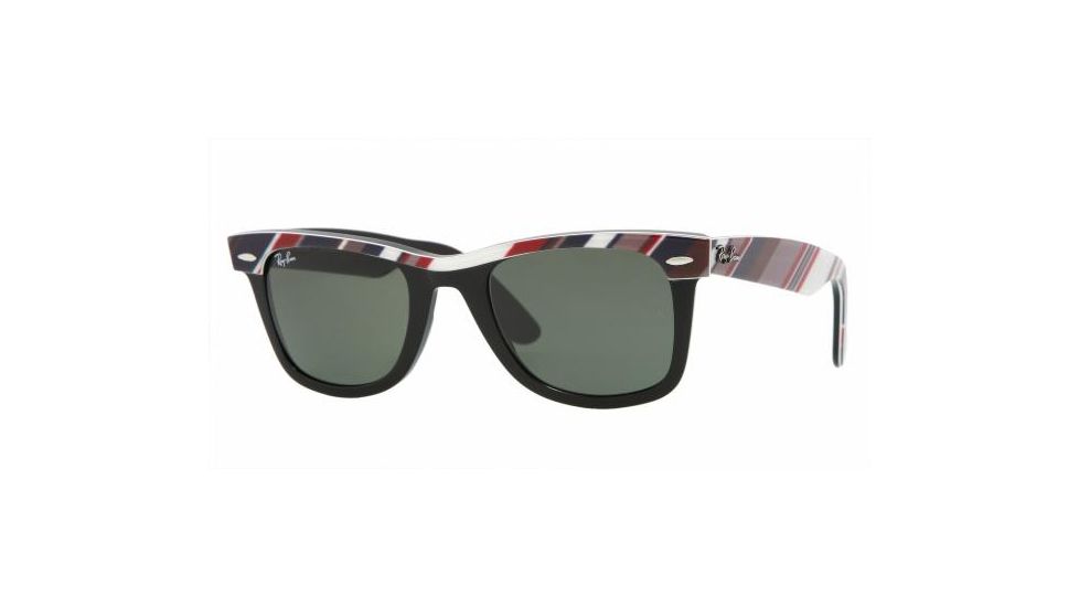 Ray Ban RB2143 #1034 - Gray / White / Blue On Black Frame